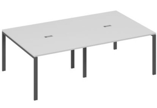 Стол для переговоров прямоугольный Мира Нумо, цвет серый + антрацит