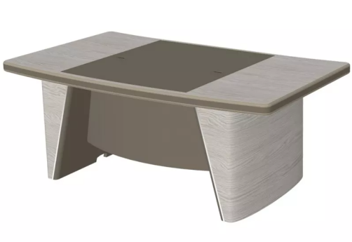 Стол руководителя с нижней панелью, цвет светлый мокко + беж