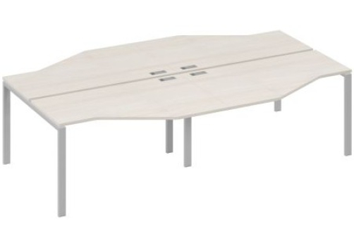 Рабочая станция эргономичная (4х140) Мира Нумо, цвет дуб шамони + серый