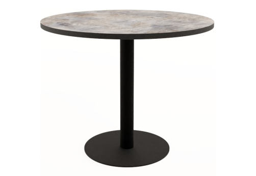Стол обеденный круглый Мальта, цвет базальт