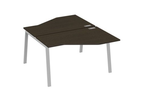 Рабочая станция эргономичная 2х140 Мира Трио, цвет венге + серый