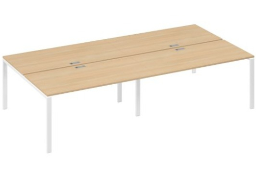 Рабочая станция (4х160) Мира Нумо, цвет натуральный дуб + белый