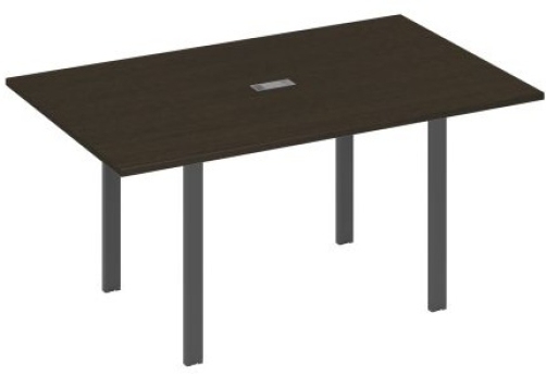 Стол для переговоров прямоугольный Мира Нумо, цвет венге + антрацит
