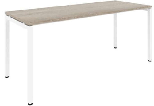 Стол рабочий Брента, цвет светлый дуб + белый