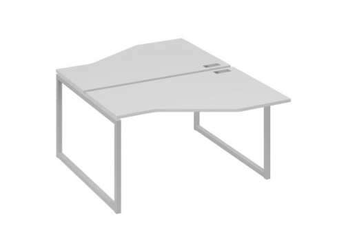 Рабочая станция эргономичная (2х140) Мира Одри, цвет серый + серый