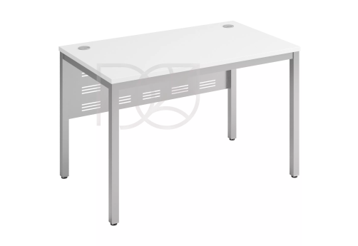 Стол прямой (экран - металл), цвет белый