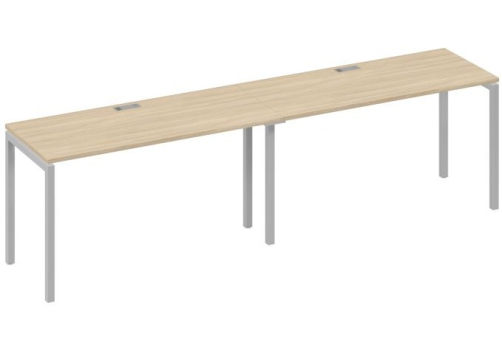 Рабочая станция 2х140 Мира Лофт, цвет дуб скандинавский + серый