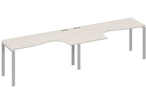 Рабочая станция эргономичная (2х160) Мира Нумо, цвет дуб шамони + серый