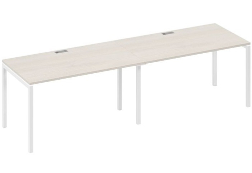 Рабочая станция 2х140 Мира Лофт, цвет дуб шамони + белый
