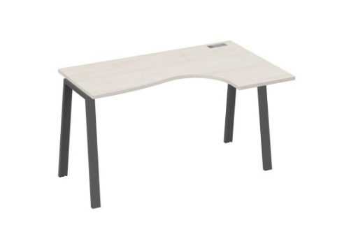 Стол эргономичный правый Мира Трио, цвет дуб шамони + антрацит