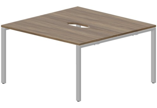 Стол составной на 2 рабочих места с вырезами Киви, цвет орех