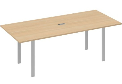 Стол для переговоров прямоугольный Мира Нумо, цвет натуральный дуб + серый