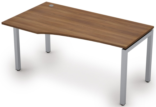 Стол криволинейный левый Деко Тренд, цвет шамони темный