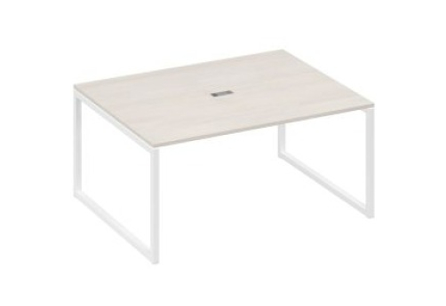 Стол для переговоров прямоугольный Мира Одри, цвет дуб шамони + белый