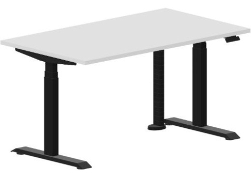 Стол регулируемой высоты Бенет, цвет белый + черный
