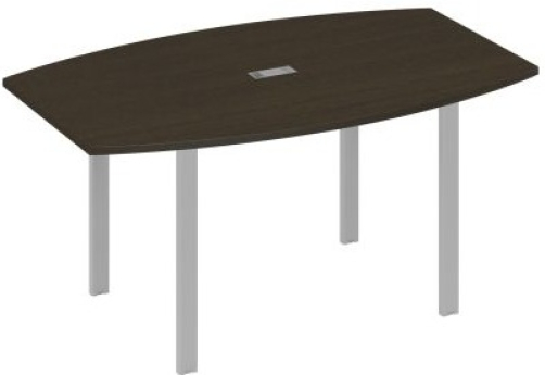 Стол для переговоров фигурный Мира Нумо, цвет венге + серый