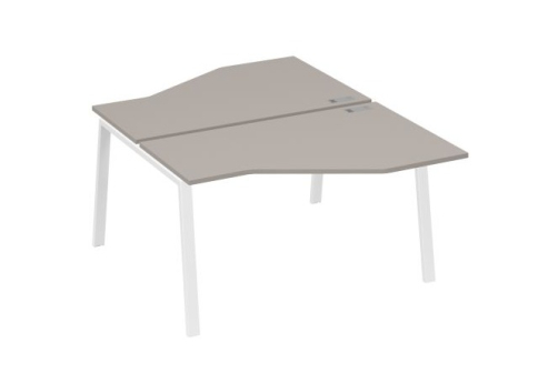 Рабочая станция эргономичная 2х140 Мира Трио, цвет мокко премиум + белый