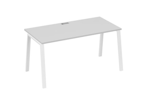 Стол письменный Мира Трио, цвет серый + белый