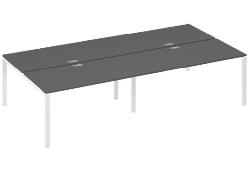 Рабочая станция (4х160) Мира Нумо, цвет антрацит премиум + белый
