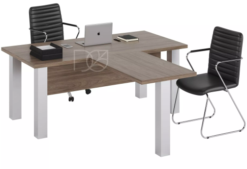 Стол директора с брифинг-приставкой, цвет мебели - вяз