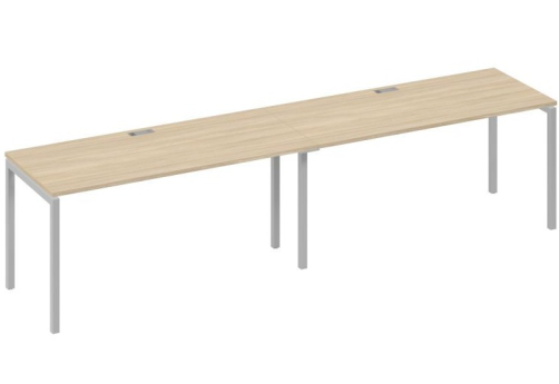 Рабочая станция 2х160 Мира Лофт, цвет дуб скандинавский + серый