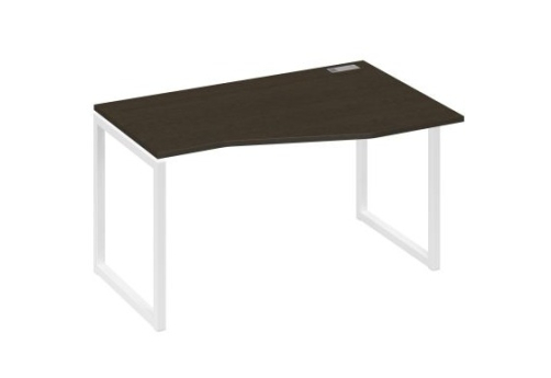 Стол эргономичный правый Мира Одри, цвет венге + белый