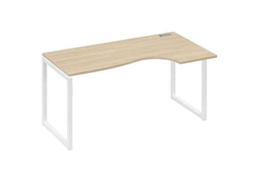 Стол эргономичный правый Мира Одри, цвет дуб скандинавский + белый
