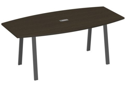Стол для переговоров Мира Трио, цвет венге + антрацит