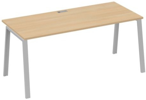 Стол письменный Мира Трио, цвет натуральный дуб + серый