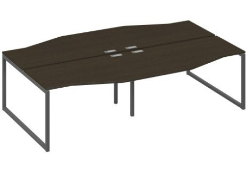 Рабочая станция эргономичная (4х140) Мира Одри, цвет венге + антрацит