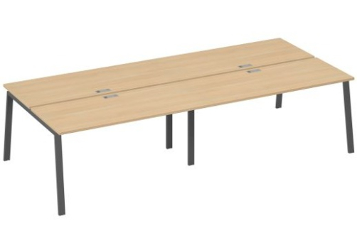 Рабочая станция 4х160 Мира Трио, цвет натуральный дуб + антрацит