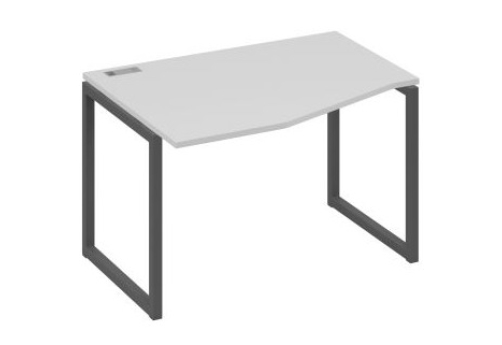 Стол эргономичный левый Мира Одри, цвет серый + антрацит