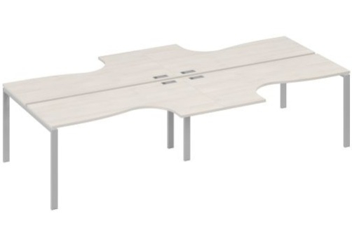 Рабочая станция эргономичная (4х160) Мира Нумо, цвет дуб шамони + серый