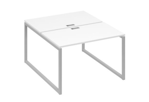 Рабочая станция (2х120) Мира Одри, цвет белый премиум + серый