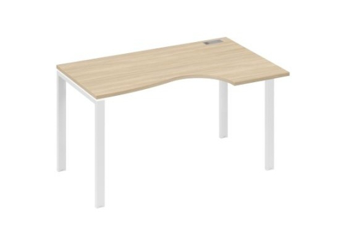 Стол эргономичный правый Мира Нумо, цвет дуб скандинавский + белый