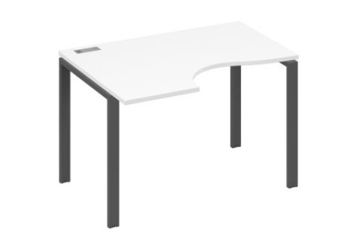 Стол эргономичный левый Мира Нумо, цвет белый премиум + антрацит