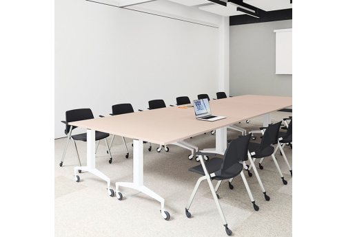 Стол переговорный сборный Смит Конференц, цвет тортора + белый