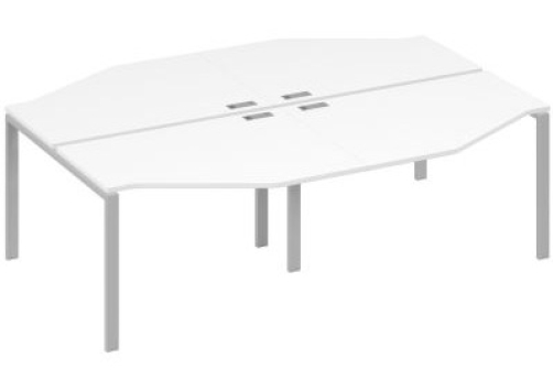 Рабочая станция эргономичная (4х120) Мира Нумо, цвет белый премиум + серый