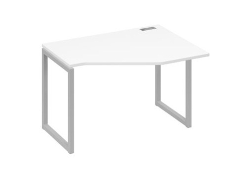 Стол эргономичный правый Мира Одри, цвет белый премиум + серый
