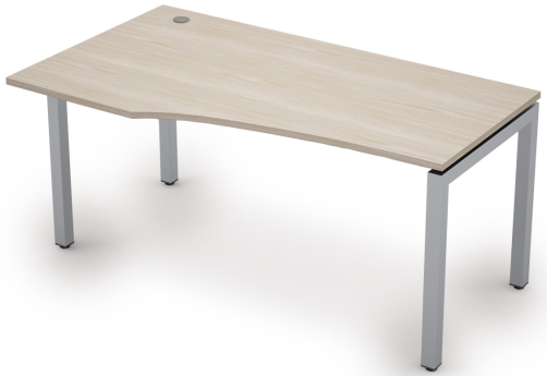 Стол криволинейный левый Деко Тренд, цвет шамони светлый