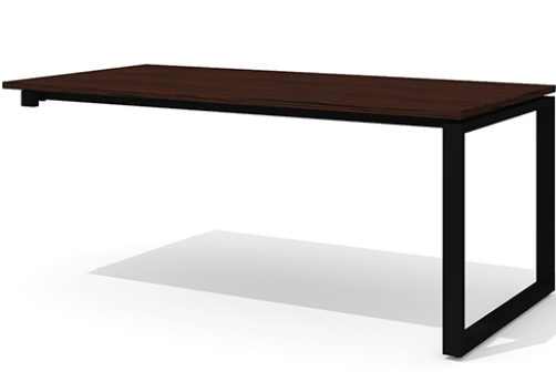Стол руководителя к опорной тумбе Некста Директ, цвет венге + черный