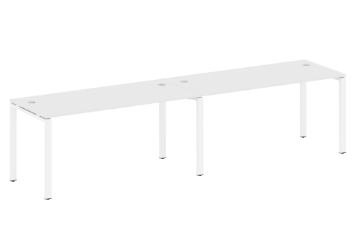 Стол на 2 рабочих места, цвет белый