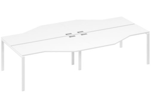 Рабочая станция эргономичная (4х120) Мира Нумо, цвет белый премиум + белый