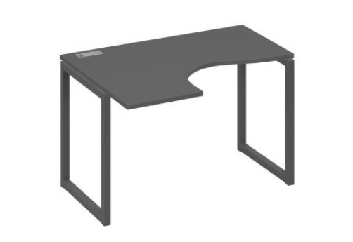 Стол эргономичный левый Мира Одри, цвет антрацит премиум + антрацит