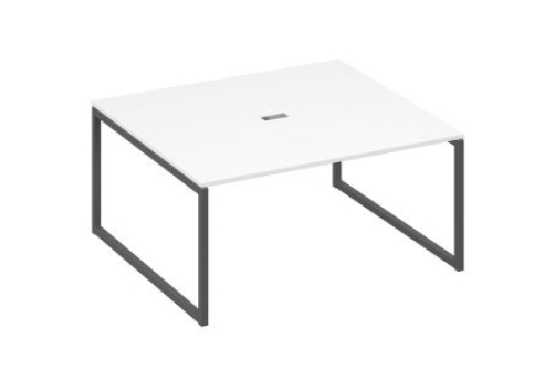 Стол для переговоров прямоугольный Мира Одри, цвет белый премиум + антрацит