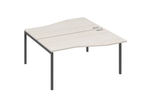 Рабочая станция эргономичная 2х160 Техно Мира Лофт, цвет дуб шамони + антрацит