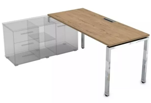 Стол рабочий прямой левый, 1800х900х750 мм, цвет тиковое дерево