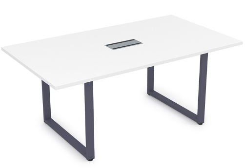 Стол для переговоров Оскар Персонал, цвет белый премиум