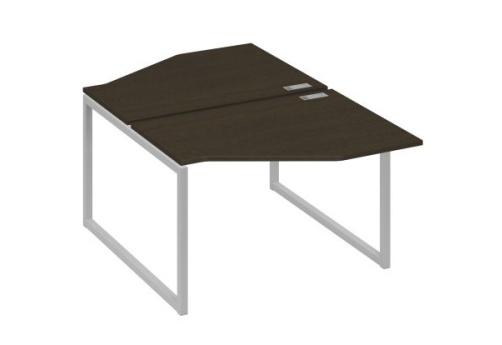 Рабочая станция эргономичная (2х120) Мира Одри, цвет венге + серый