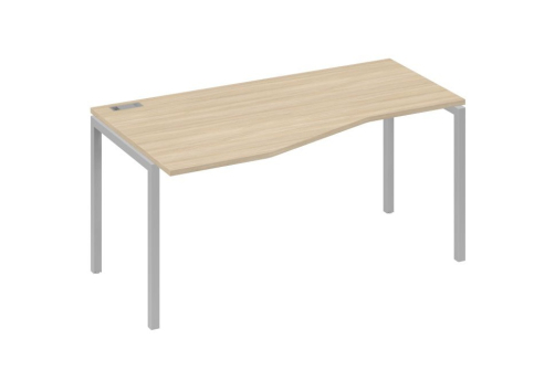 Стол эргономичный левый Техно Мира Лофт, цвет дуб скандинавский + серый
